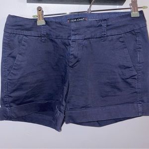 Dear John Women's Navy Blue Cuffed Chino Shorts Size 27